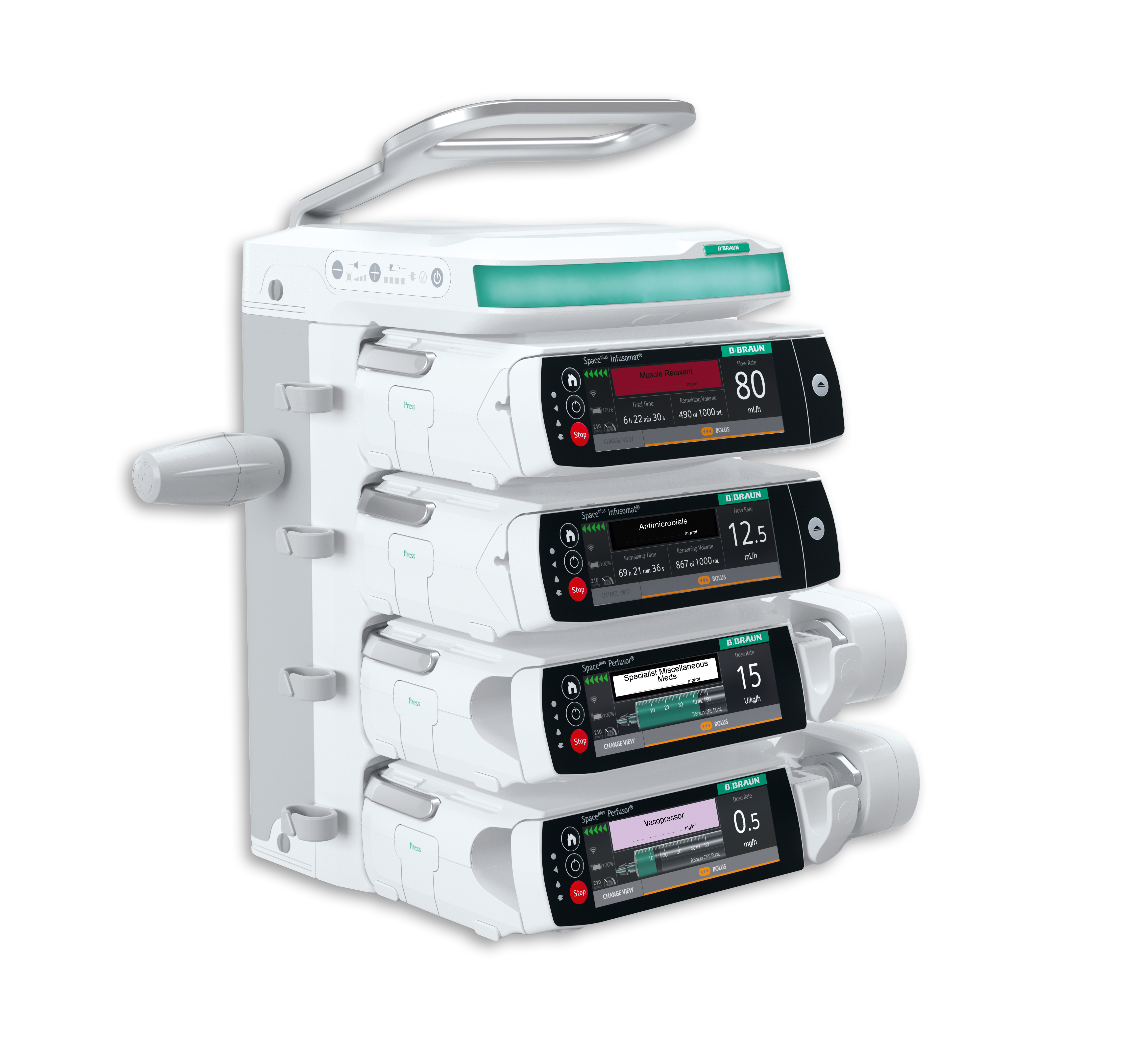 Spaceplus Station with infusion pumps